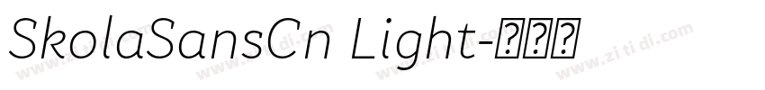 SkolaSansCn Light字体转换